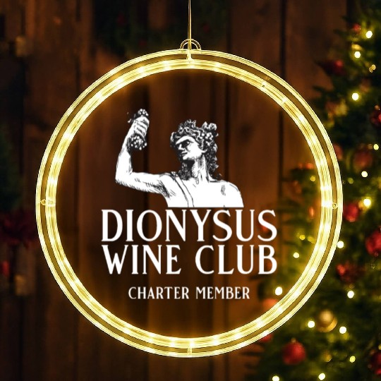 Dionysus Wine Club Charter Member Greek Mythology LED Christmas Window Lights