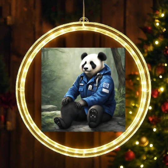 Paramedic Panda LED Christmas Window Lights