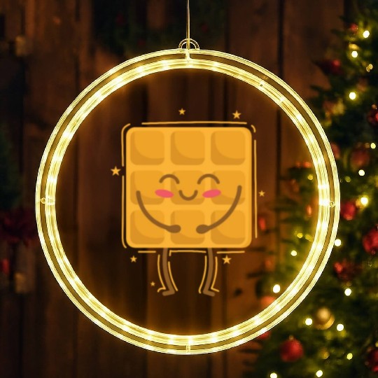 Waffle happy Pastry Baker LED Christmas Window Lights