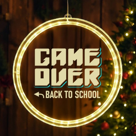 Game Over Back To School LED Christmas Window Lights