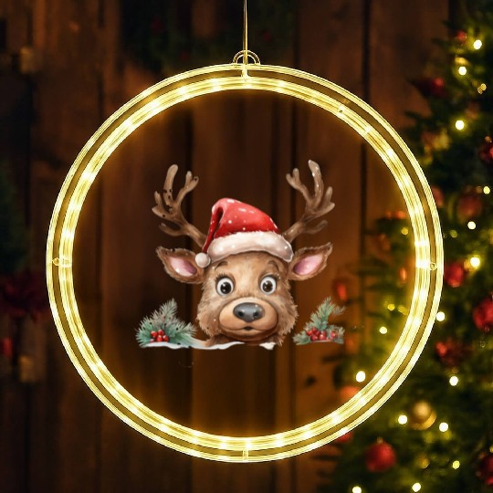 Christmas watercolor Reindeer LED Christmas Window Lights
