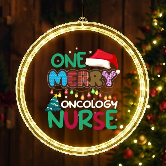 One merry Oncology Nurse Christmas LED Christmas Window Lights
