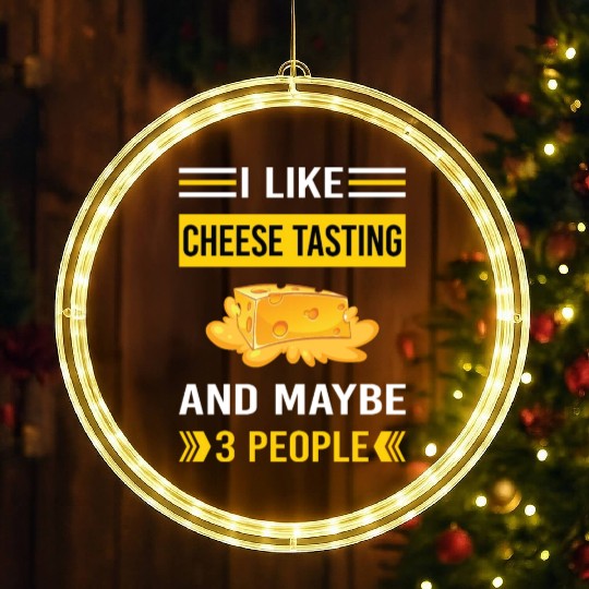 3 People Cheese Tasting LED Christmas Window Lights