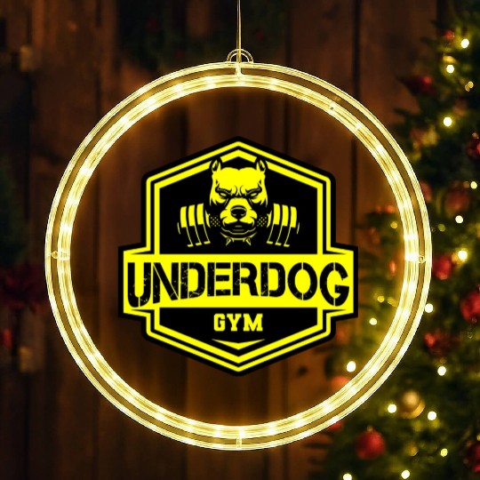 Pitbull - Underdog GYM LED Christmas Window Lights