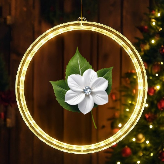 Jewel-Adorned Blossom LED Christmas Window Lights