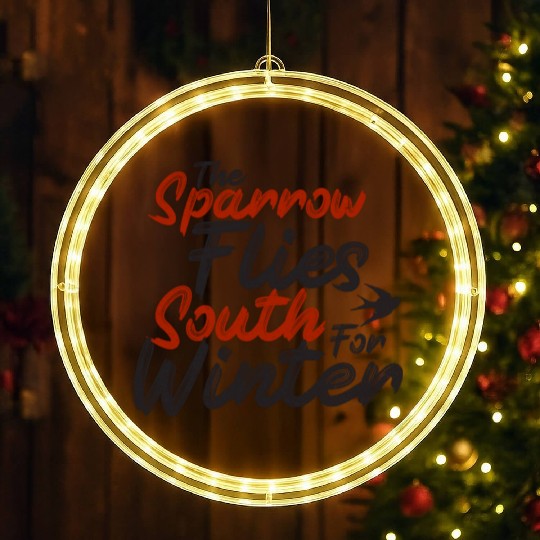 The Sparrow Flies South For Winter - skulduggery LED Christmas Window Lights