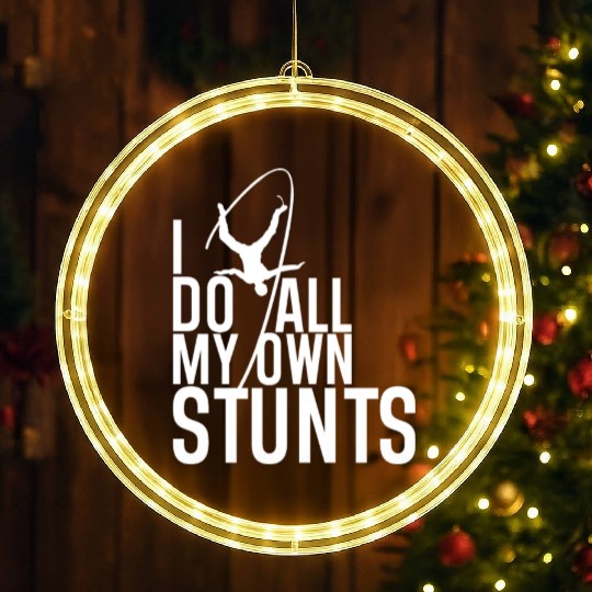 "I Do My Own Stunts" Daredevil Design LED Christmas Window Lights