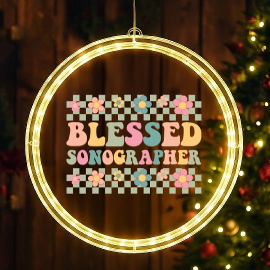 Blessed sonographer LED Christmas Window Lights