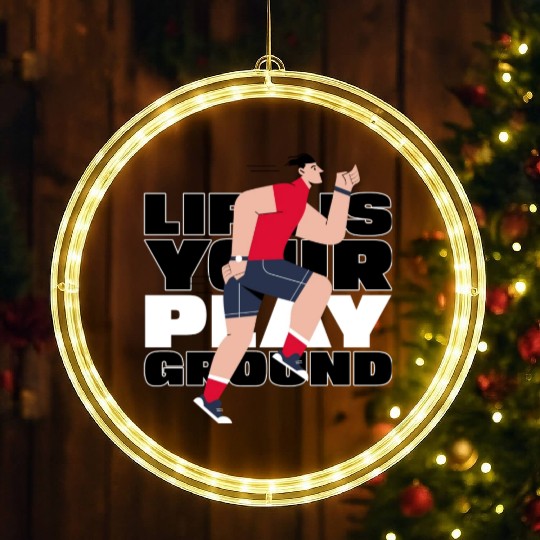 Life is Your Playground Parkour LED Christmas Window Lights