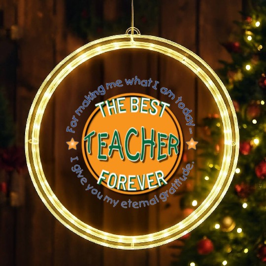 The Best Teacher LED Christmas Window Lights