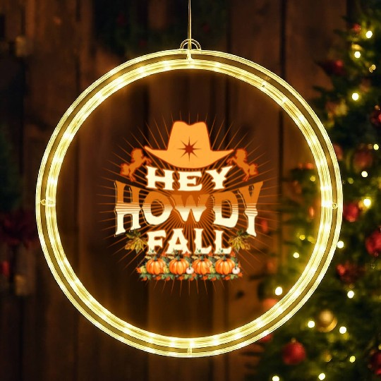 Howdy Fall, Thanksgiving and Horses LED Christmas Window Lights
