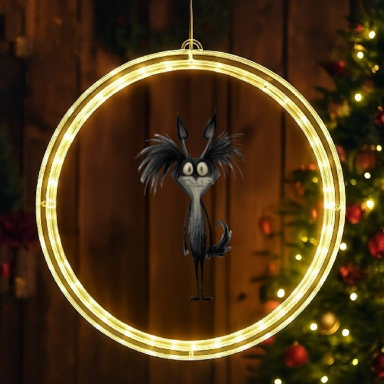 Whimsical cartoon character LED Christmas Window Lights