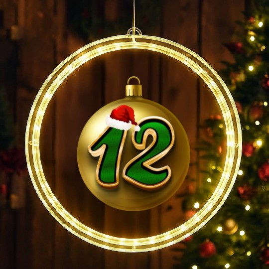 12 Dozen Christmas Balls Decorations - NR Twelve LED Christmas Window Lights