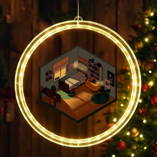 Heartstopper isometric bedroom LED Christmas Window Lights