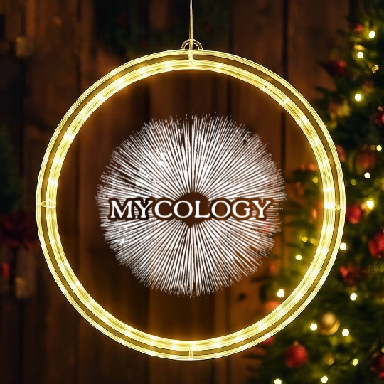 Mycology - The science of fungi (white) LED Christmas Window Lights