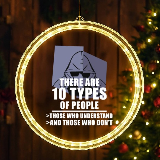 Funny Binary Code Saying Computer Science Programm LED Christmas Window Lights