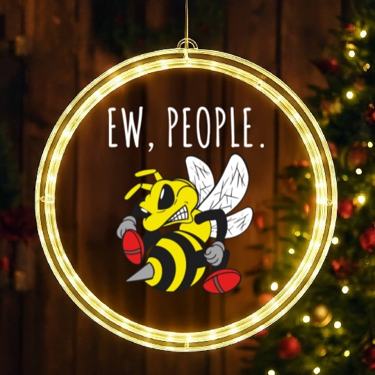 Ew People Angry Bee LED Christmas Window Lights
