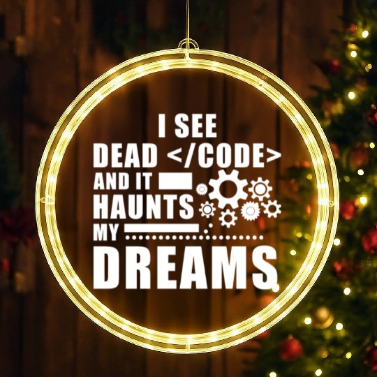 Programmer Saying Computer Science Programming LED Christmas Window Lights