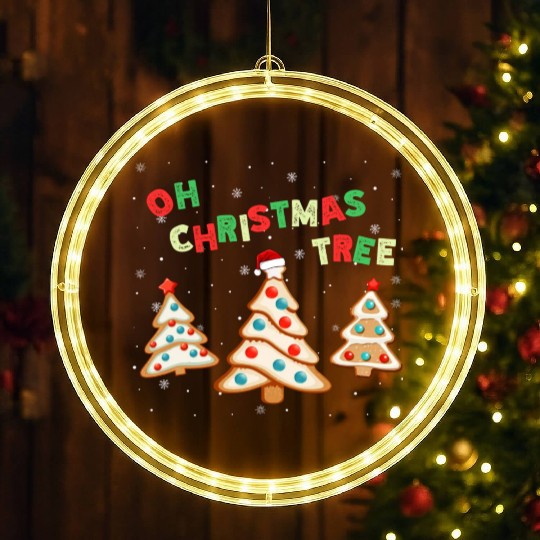 Oh Christmas Tree Cakes Lovers Debbie Becky Jen LED Christmas Window Lights
