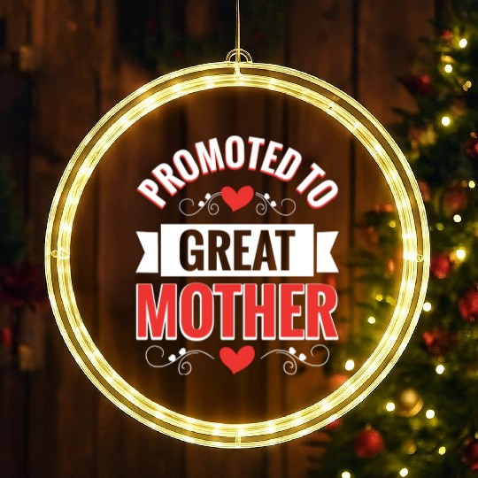 Promoted To Great Mother Family Reunion LED Christmas Window Lights