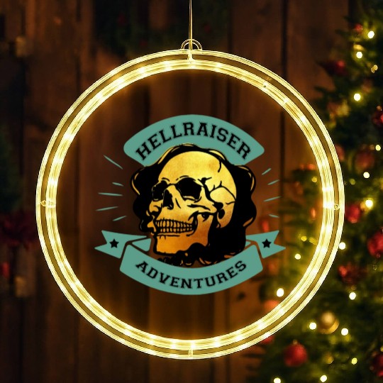 Gilded Skull Hellraiser Adventure LED Christmas Window Lights