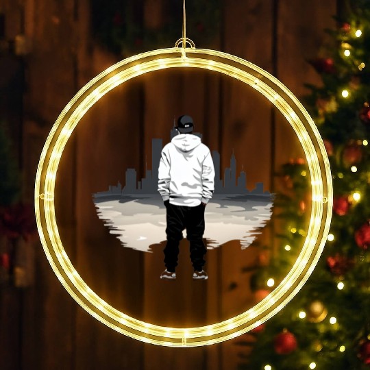 Street Culture Elegance cool Cultural Rap Apparel LED Christmas Window Lights