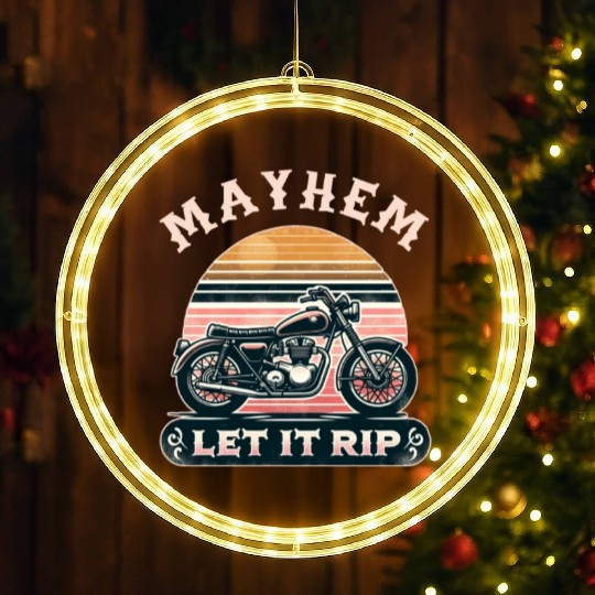 Unleash Chaos with Mayhem Let It Rip Graphic Wear LED Christmas Window Lights