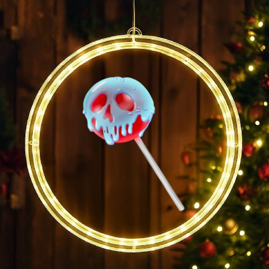 Poison Apple Halloween Candy Lollipop LED Christmas Window Lights