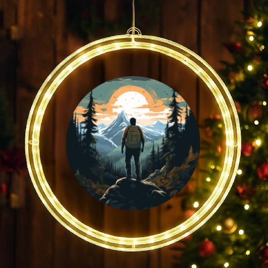 Forest nature trekking adventure LED Christmas Window Lights