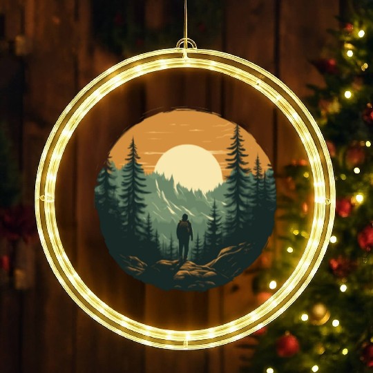 Forest nature trekking adventure LED Christmas Window Lights