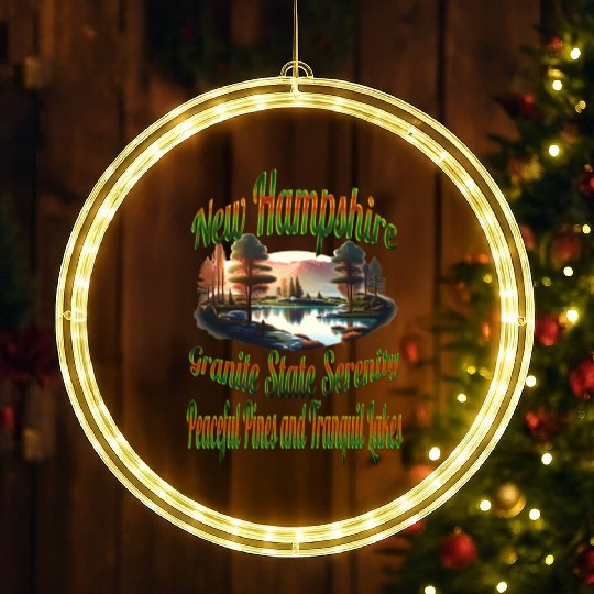 New Hampshire Granite State Serenity LED Christmas Window Lights