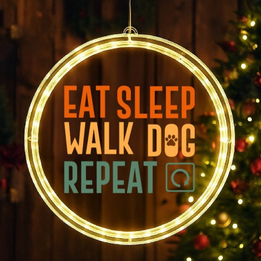 eat sleep walk repeat walking hobby LED Christmas Window Lights