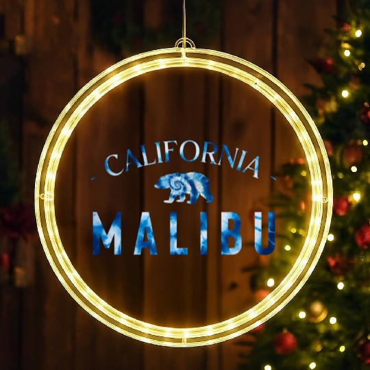 Malibu California Bicycle Club In a Tie Dye Design LED Christmas Window Lights