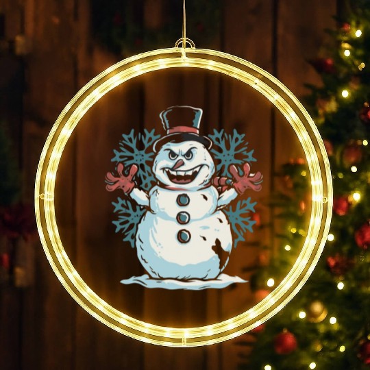 frosty snowman creepy LED Christmas Window Lights