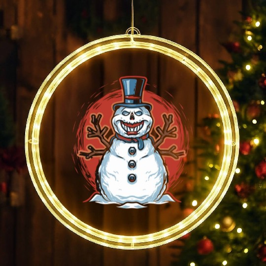 frosty snowman creepy LED Christmas Window Lights