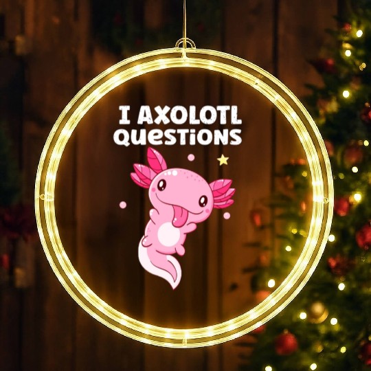 I Axolotl Questions Axolotl funny Axolotl Retro LED Christmas Window Lights