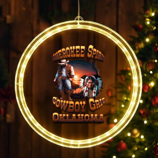 Cherokee Spirit, Cowboy Grit: Oklahoma LED Christmas Window Lights