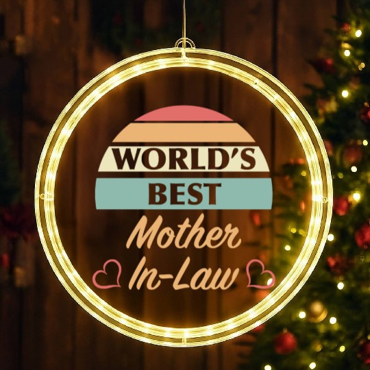 World’s Best Mother In Law LED Christmas Window Lights