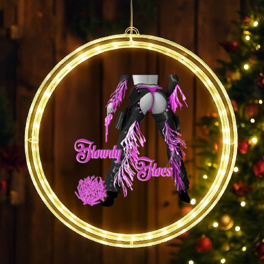 Howdy Hoes LED Christmas Window Lights