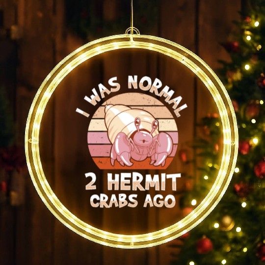 Sea Creature Seafood Shells Hermit Crab Lover LED Christmas Window Lights