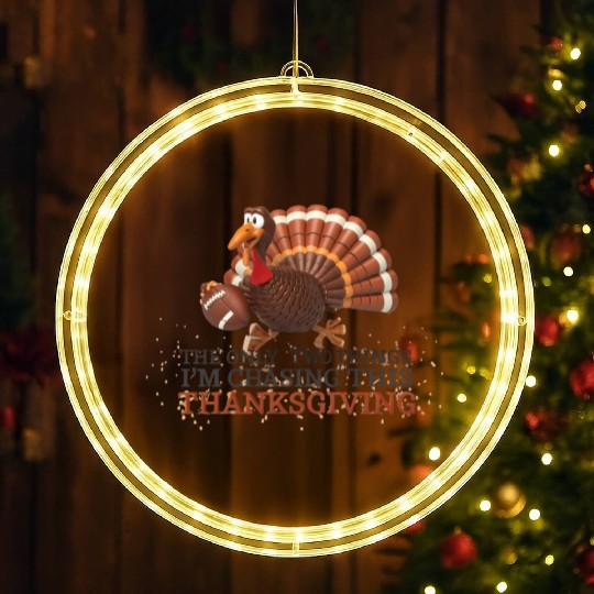 Football and turkey thanksgiving tees LED Christmas Window Lights