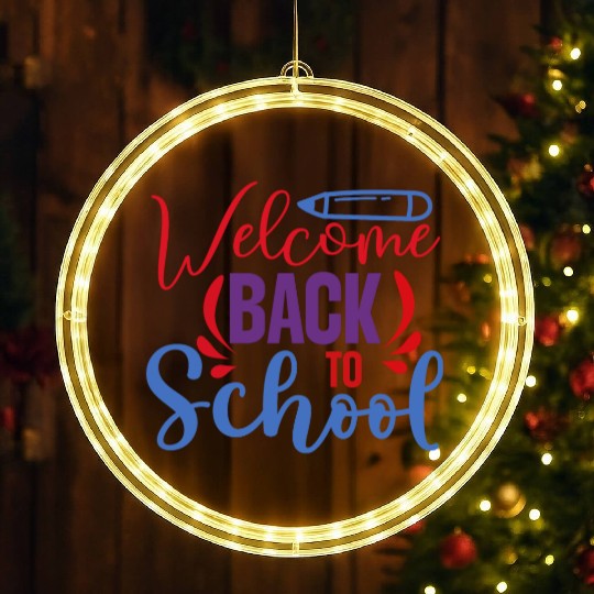 Welcome Back To School LED Christmas Window Lights