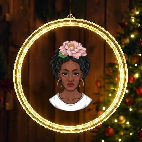 Black girl, black girl magic, African American LED Christmas Window Lights