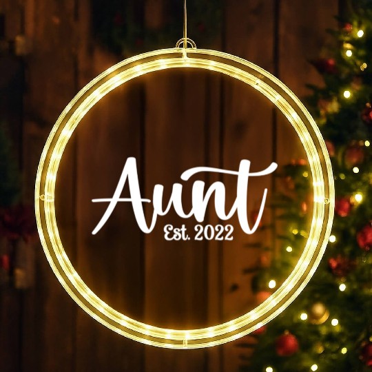 2022 Pregnancy Reveal Quote New Aunt 2022 LED Christmas Window Lights