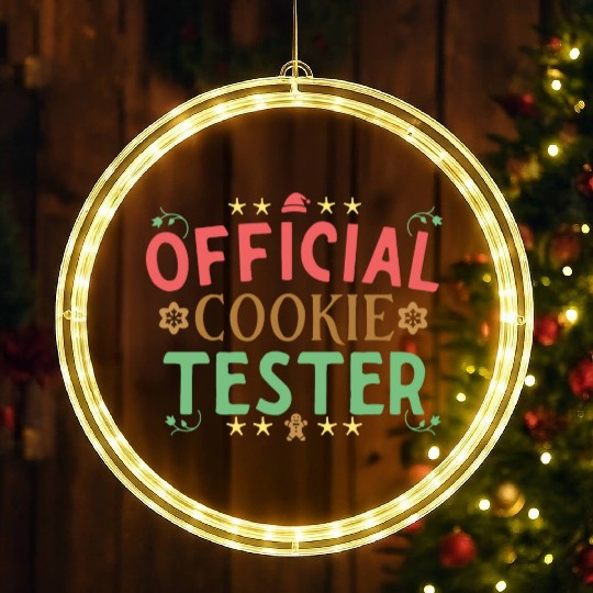 Official Cookie Teste Christmas Gingerbread Lover LED Christmas Window Lights