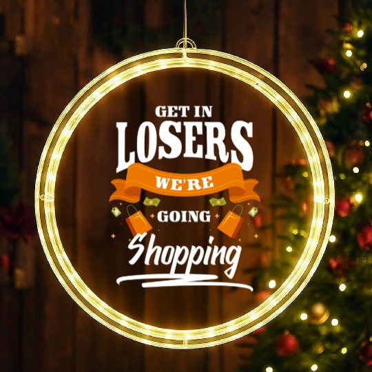 Shopping Addict Gift Fashion Queen Money LED Christmas Window Lights