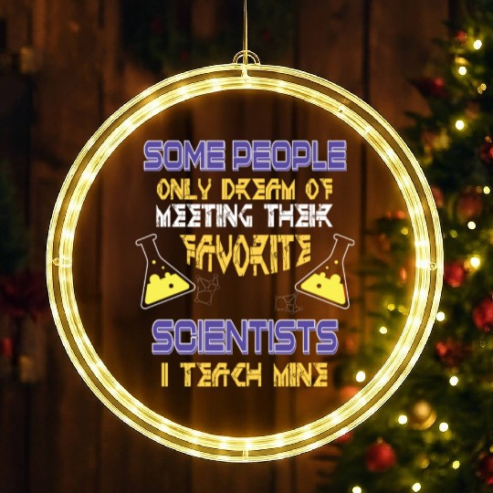 SCIENCE TEACHER LED Christmas Window Lights Teach Biology Chemistry Physic