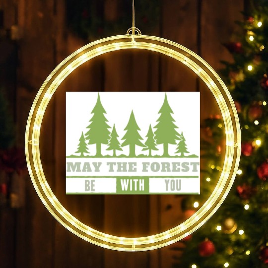 May The Forest Be With You LED Christmas Window Lights