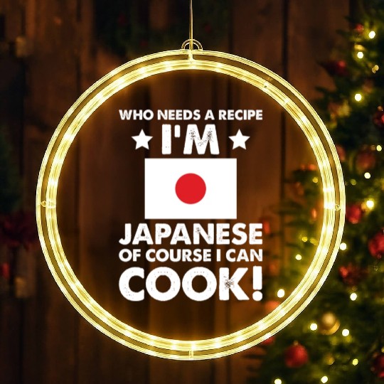 Japanese Cuisine Cook Chef I´m Japanese Of Course LED Christmas Window Lights