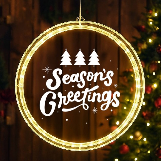 Seasons Greetings LED Christmas Window Lights